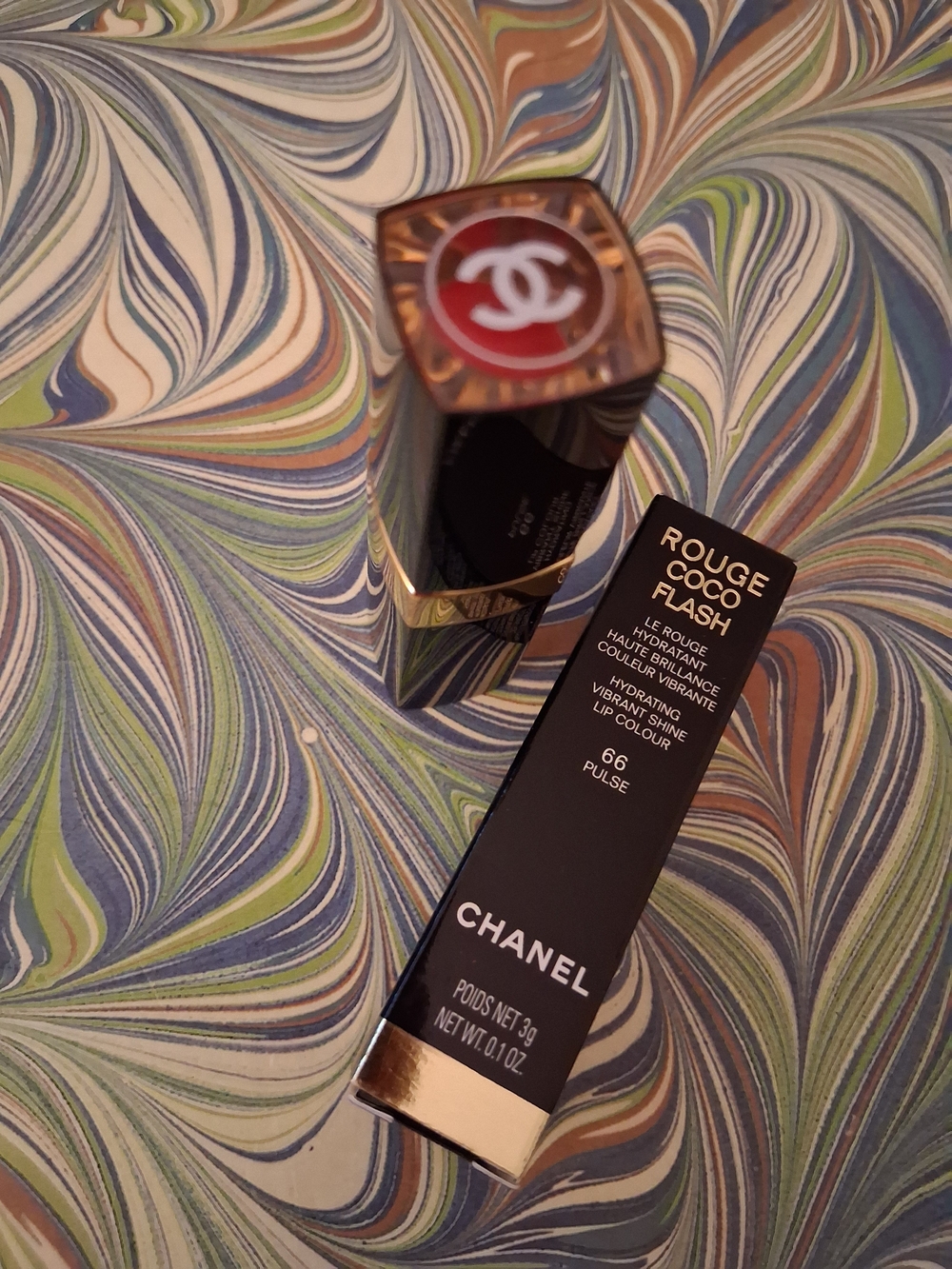 Chanel Red Lipstick - Classic Red Finish Rouge COCO FLASH #66 PULSE NIB